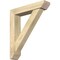 Ekena Millwork Traditional Slat Rough Sawn Bracket w/ Offset Brace, Douglas Fir, 6"W x 28"D x 32"H BKT0604X28X32TRA06RDF - alternate 1